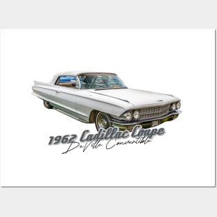 1962 Cadillac Coupe DeVille Convertible Posters and Art